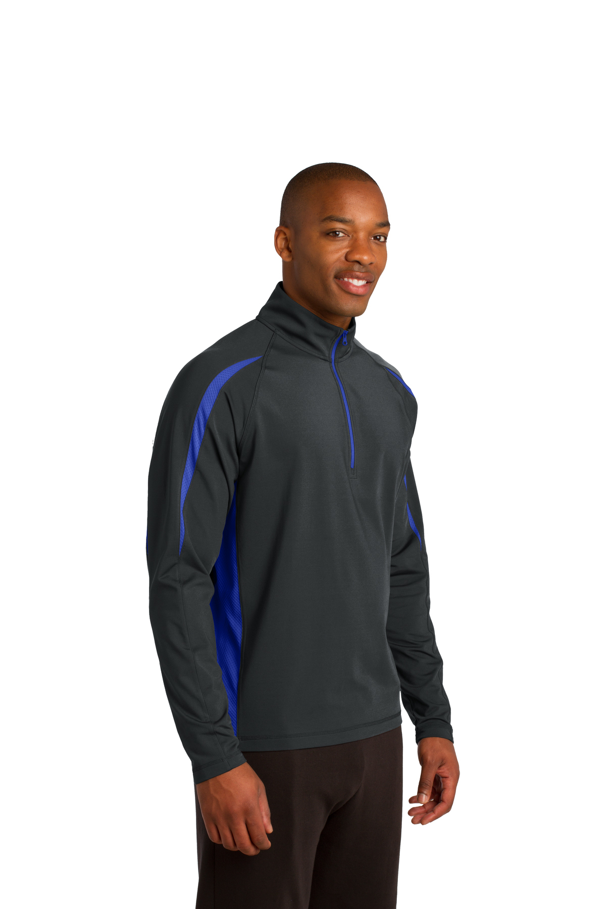 Sport-Tek Sport-Wick Stretch 1/2-Zip Colorblock Pullover - Image 4