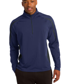 Sport-Tek Sport-Wick Stretch 1/2-Zip Colorblock Pullover - Image 5