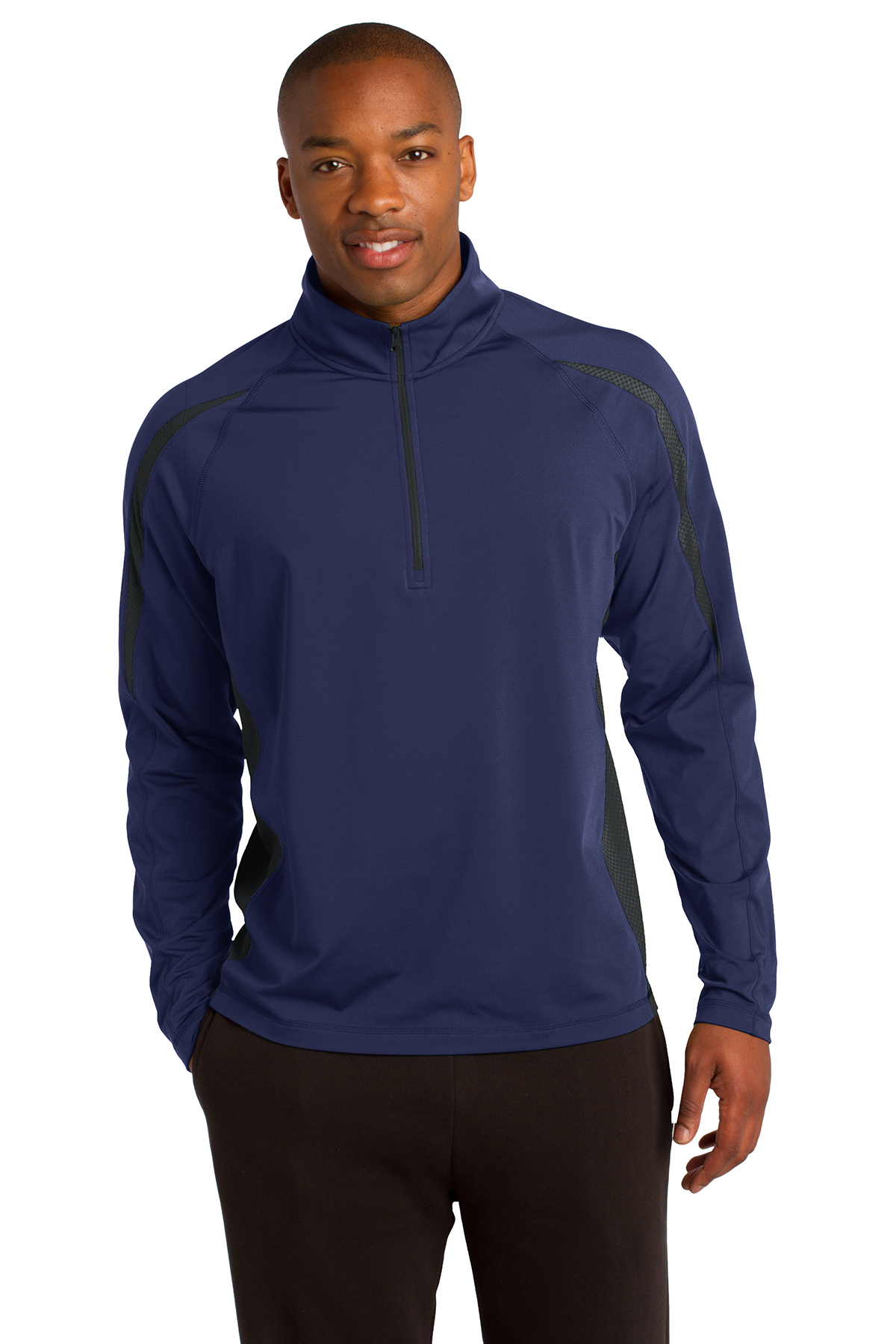 Sport-Tek Sport-Wick Stretch 1/2-Zip Colorblock Pullover - Image 5