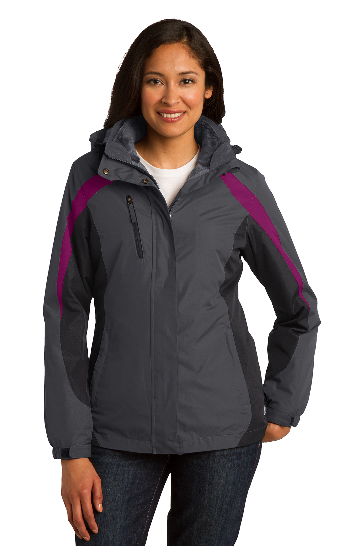 Port Authority Ladies Colorblock 3-in-1 Jacket - Image 1