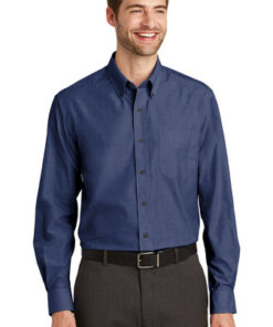 Port Authority Tall Crosshatch Easy Care Shirt - Image 6