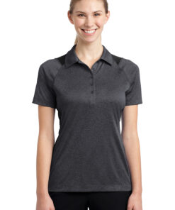 Sport-Tek Ladies Heather Colorblock Contender Polo - Image 7