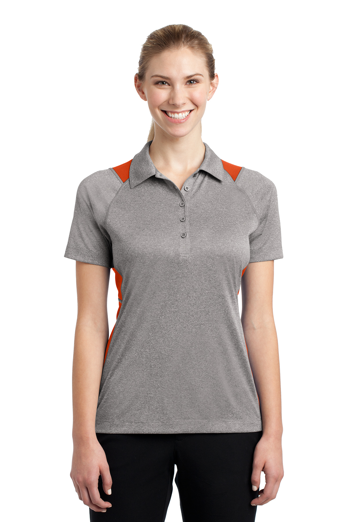 Sport-Tek Ladies Heather Colorblock Contender Polo - Image 9