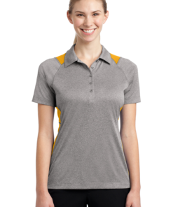 Sport-Tek Ladies Heather Colorblock Contender Polo - Image 10