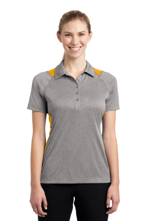 Sport-Tek Ladies Heather Colorblock Contender Polo
