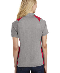 Sport-Tek Ladies Heather Colorblock Contender Polo - Image 2