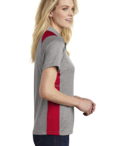 Sport-Tek Ladies Heather Colorblock Contender Polo - Image 3