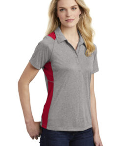Sport-Tek Ladies Heather Colorblock Contender Polo - Image 4