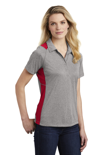 Sport-Tek Ladies Heather Colorblock Contender Polo