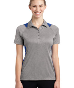 Sport-Tek Ladies Heather Colorblock Contender Polo - Image 6