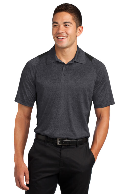 Sport-Tek Heather Colorblock Contender Polo