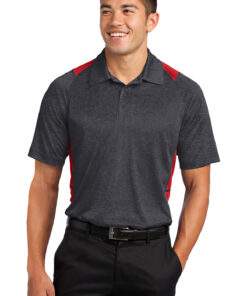 Sport-Tek Heather Colorblock Contender Polo