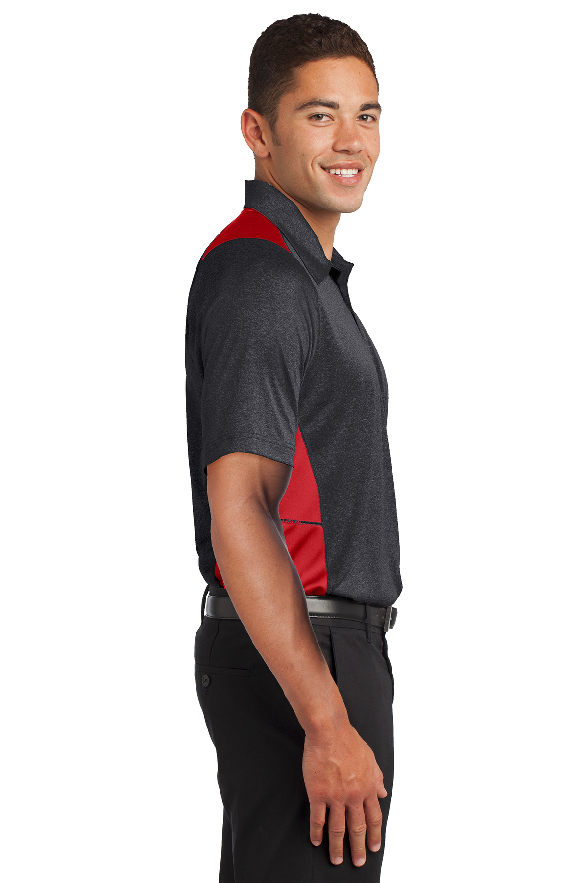 Sport-Tek Heather Colorblock Contender Polo - Image 3