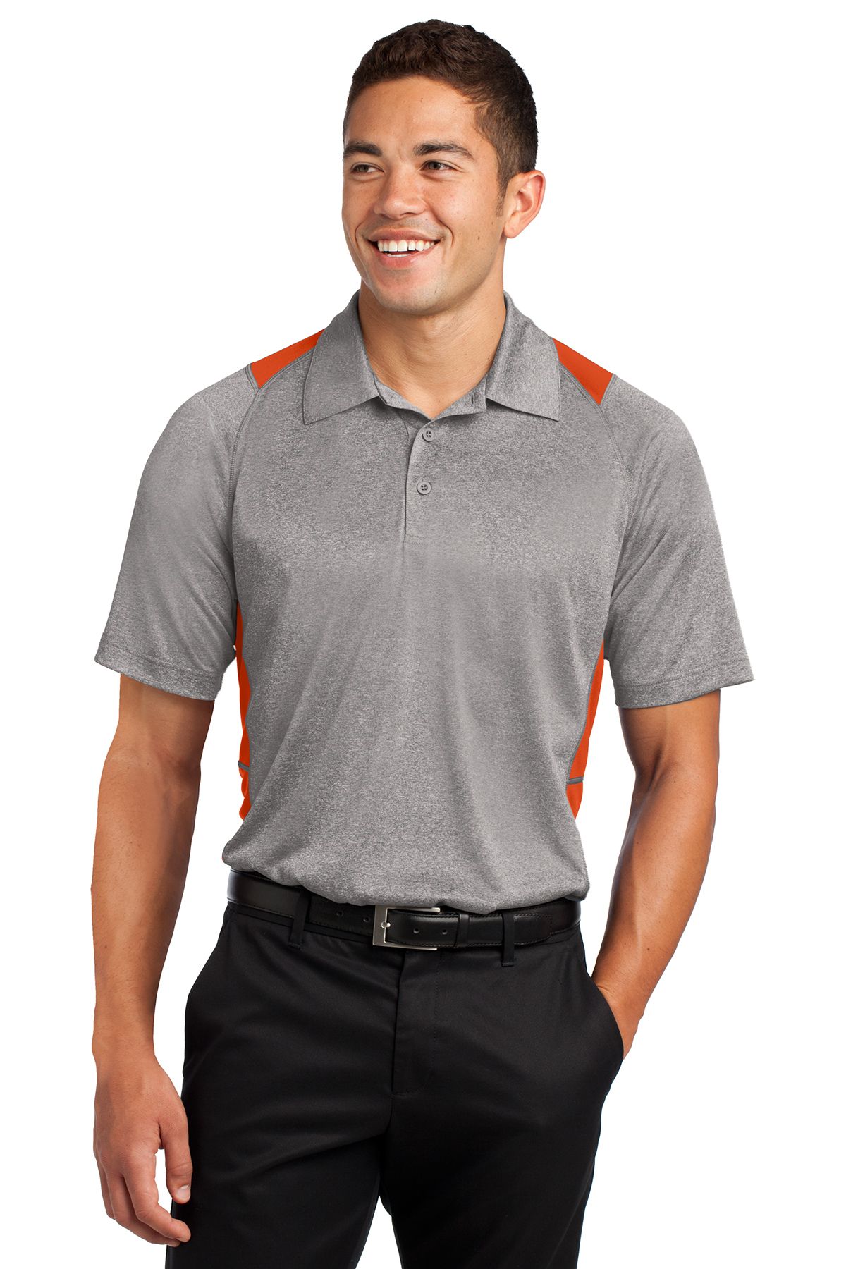 Sport-Tek Heather Colorblock Contender Polo - Image 12