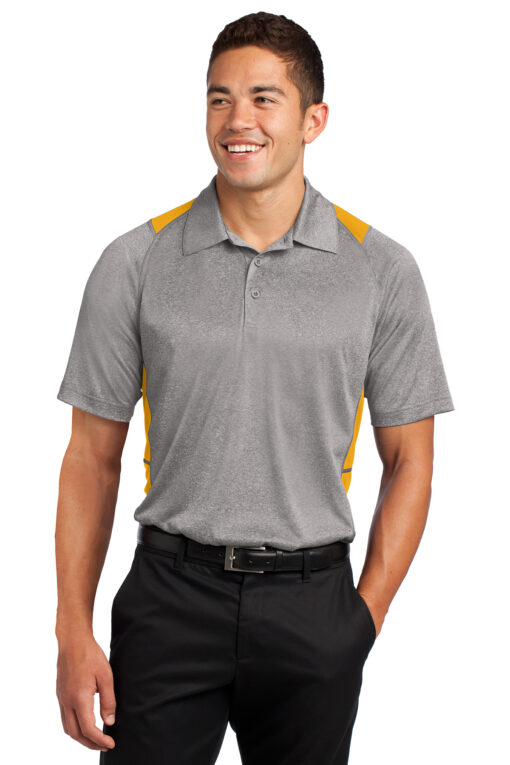 Sport-Tek Heather Colorblock Contender Polo