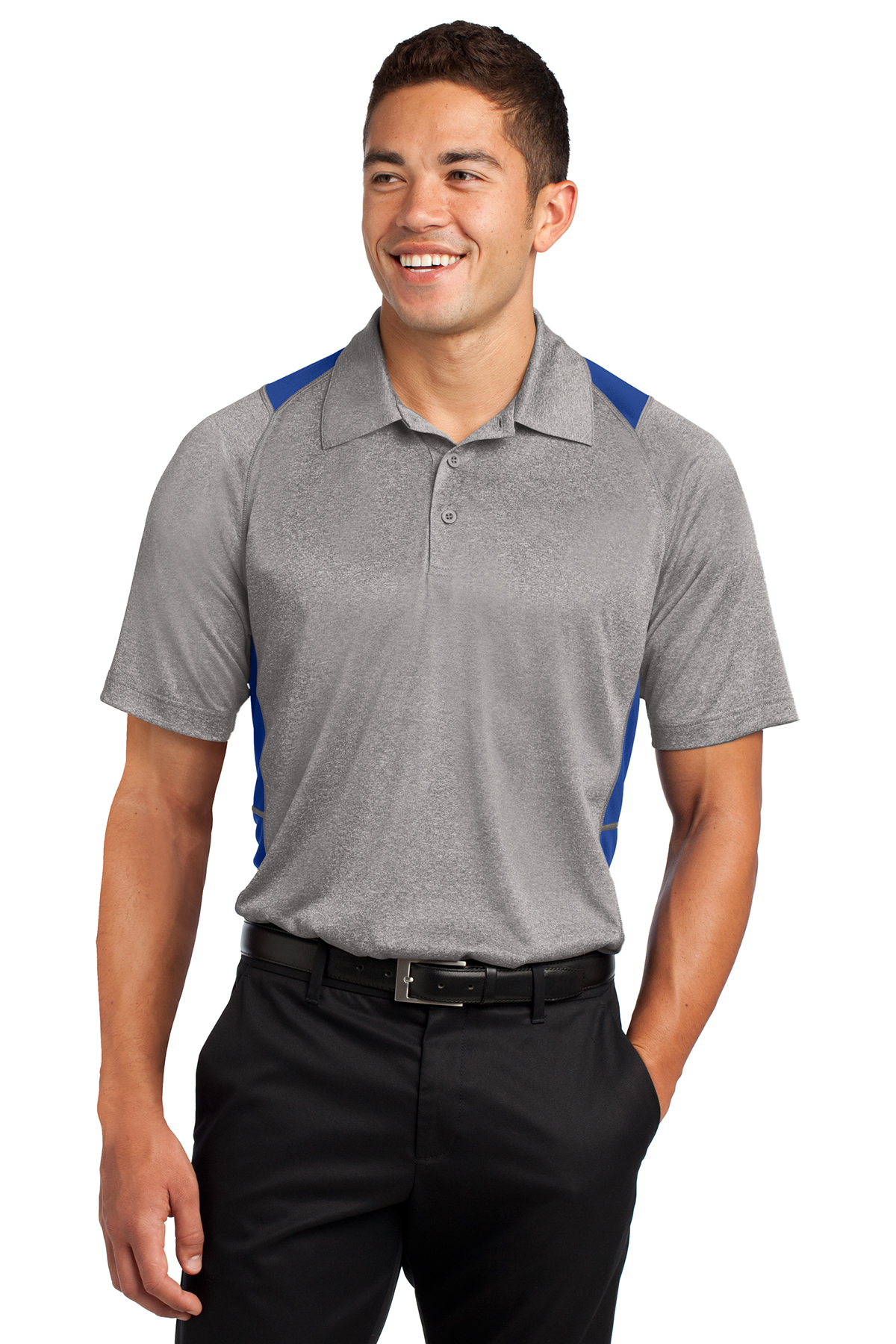 Sport-Tek Heather Colorblock Contender Polo - Image 5