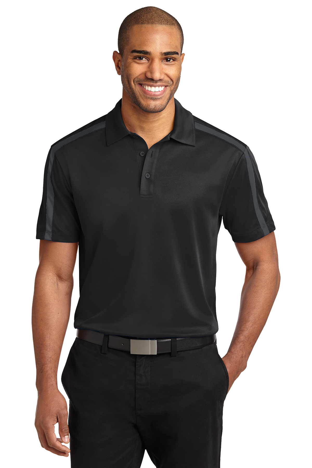 Port Authority Silk Touch Performance Colorblock Stripe Polo - Image 6