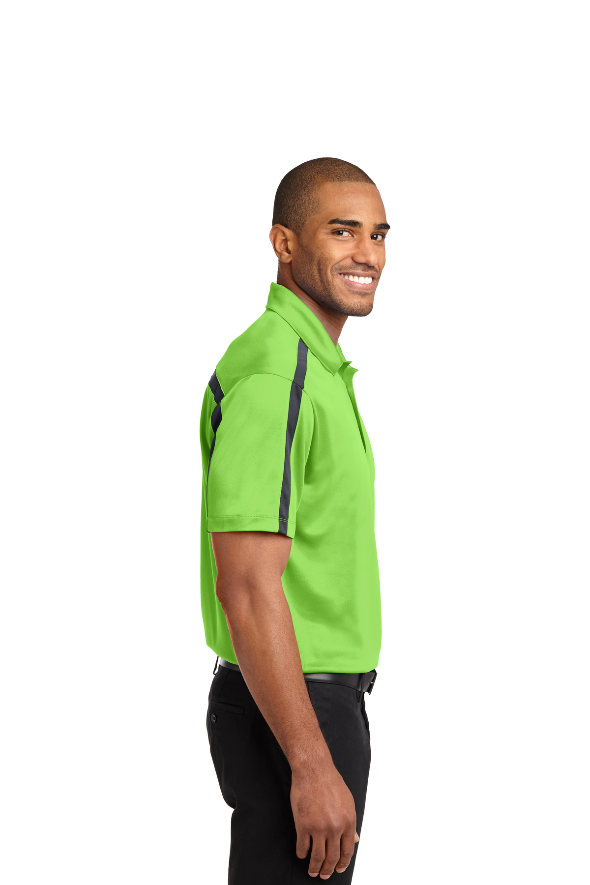 Port Authority Silk Touch Performance Colorblock Stripe Polo - Image 3