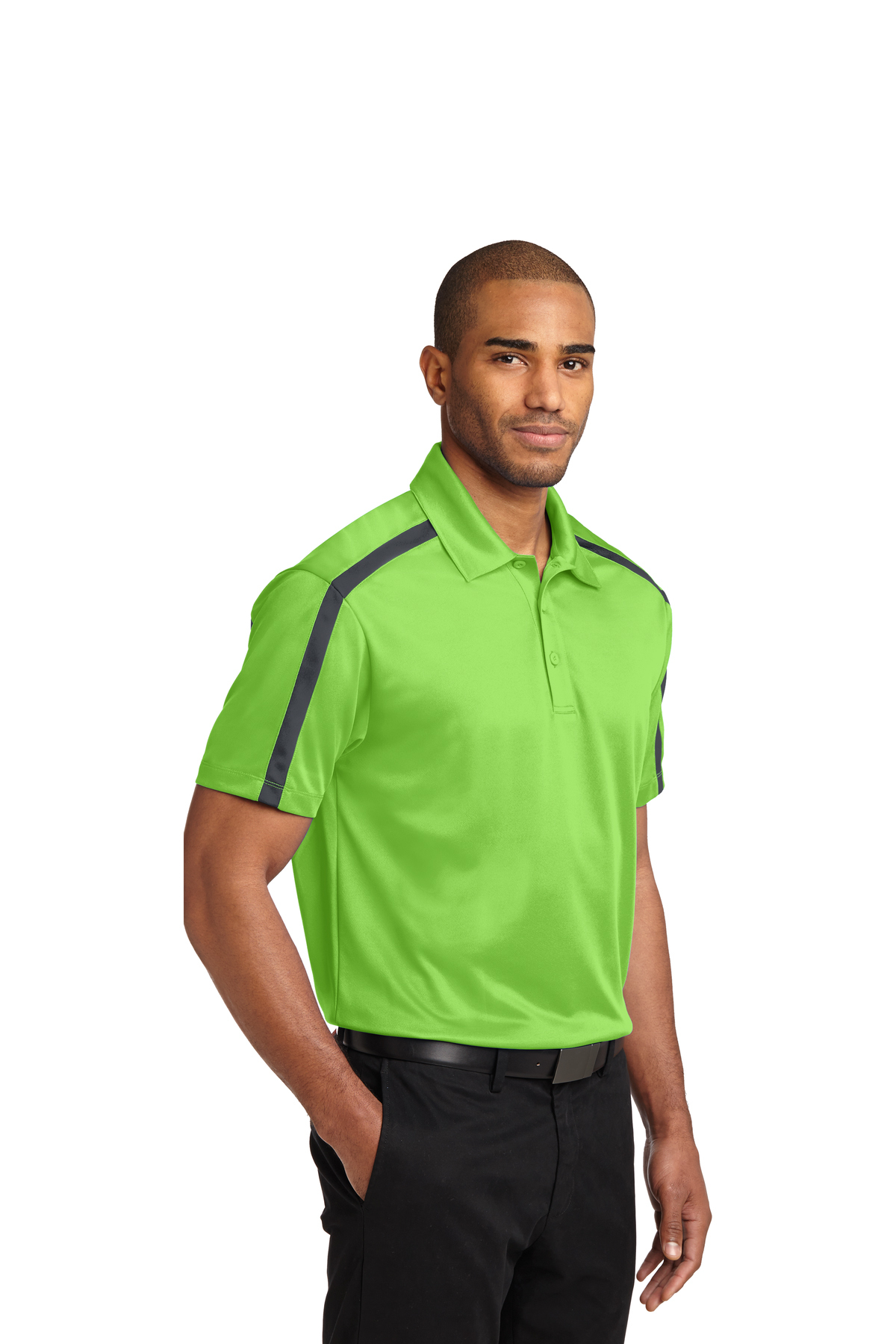 Port Authority Silk Touch Performance Colorblock Stripe Polo - Image 2