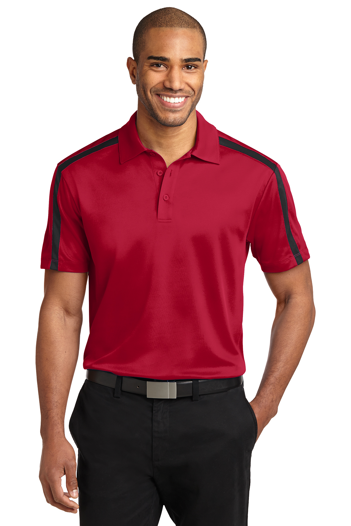 Port Authority Silk Touch Performance Colorblock Stripe Polo - Image 9
