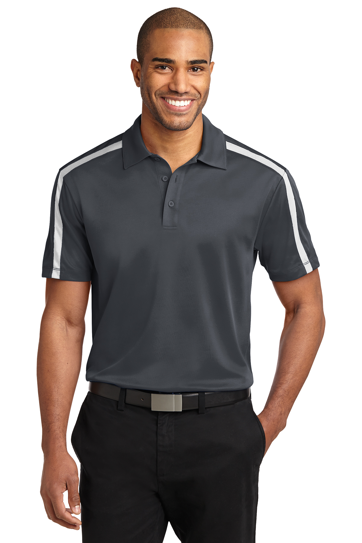Port Authority Silk Touch Performance Colorblock Stripe Polo - Image 8