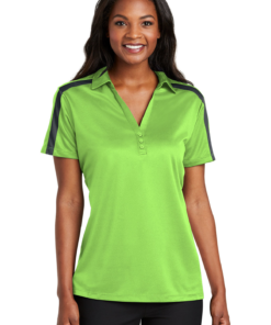 Port Authority Ladies Silk Touch Performance Colorblock Stripe Polo - Image 8
