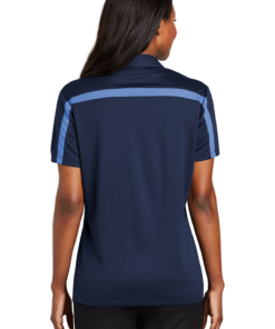 Port Authority Ladies Silk Touch Performance Colorblock Stripe Polo - Image 4
