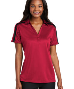 Port Authority Ladies Silk Touch Performance Colorblock Stripe Polo - Image 9