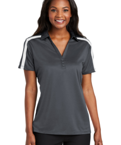 Port Authority Ladies Silk Touch Performance Colorblock Stripe Polo - Image 7