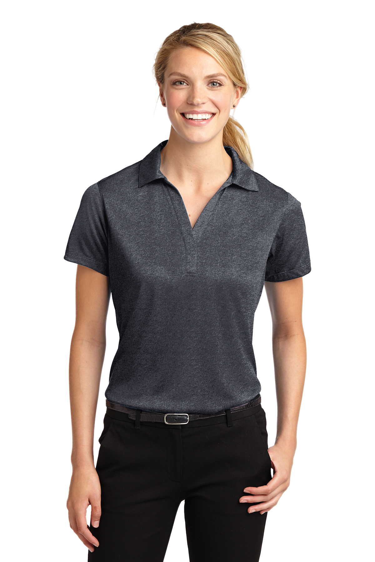 Sport-Tek Ladies Heather Contender Polo - Image 14