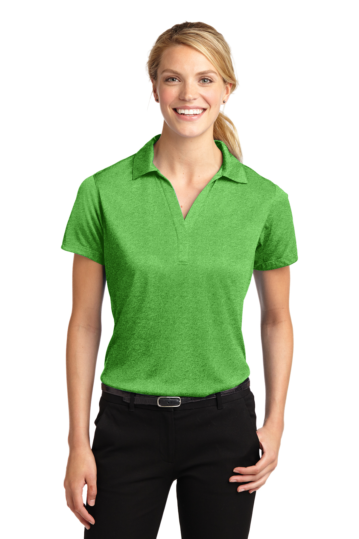 Sport-Tek Ladies Heather Contender Polo - Image 7