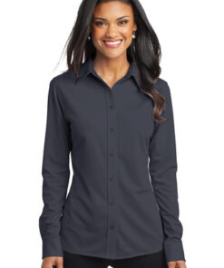 Port Authority Ladies Dimension Knit Dress Shirt - Image 5