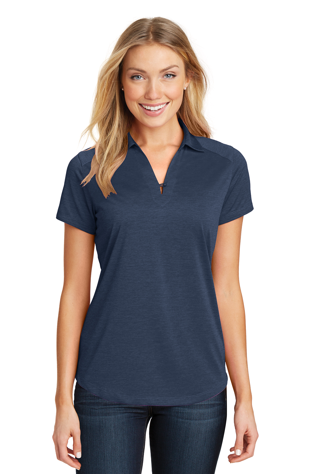 Port Authority Ladies Digi Heather Performance Polo - Image 1