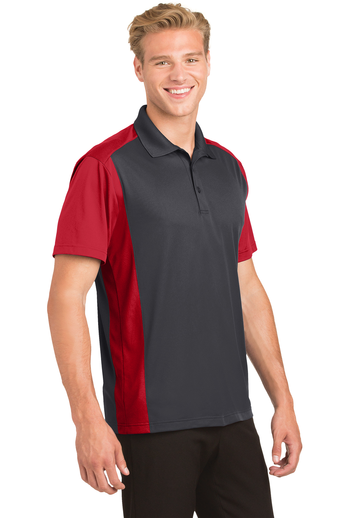 Sport-Tek Colorblock Micropique Sport-Wick Polo - Image 2
