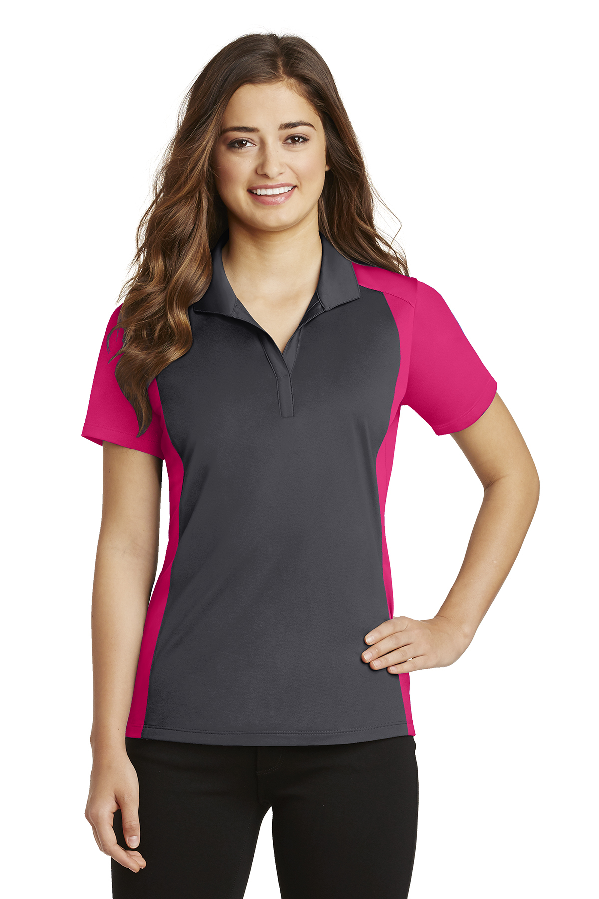 Sport-Tek Ladies Colorblock Micropique Sport-Wick Polo - Image 1