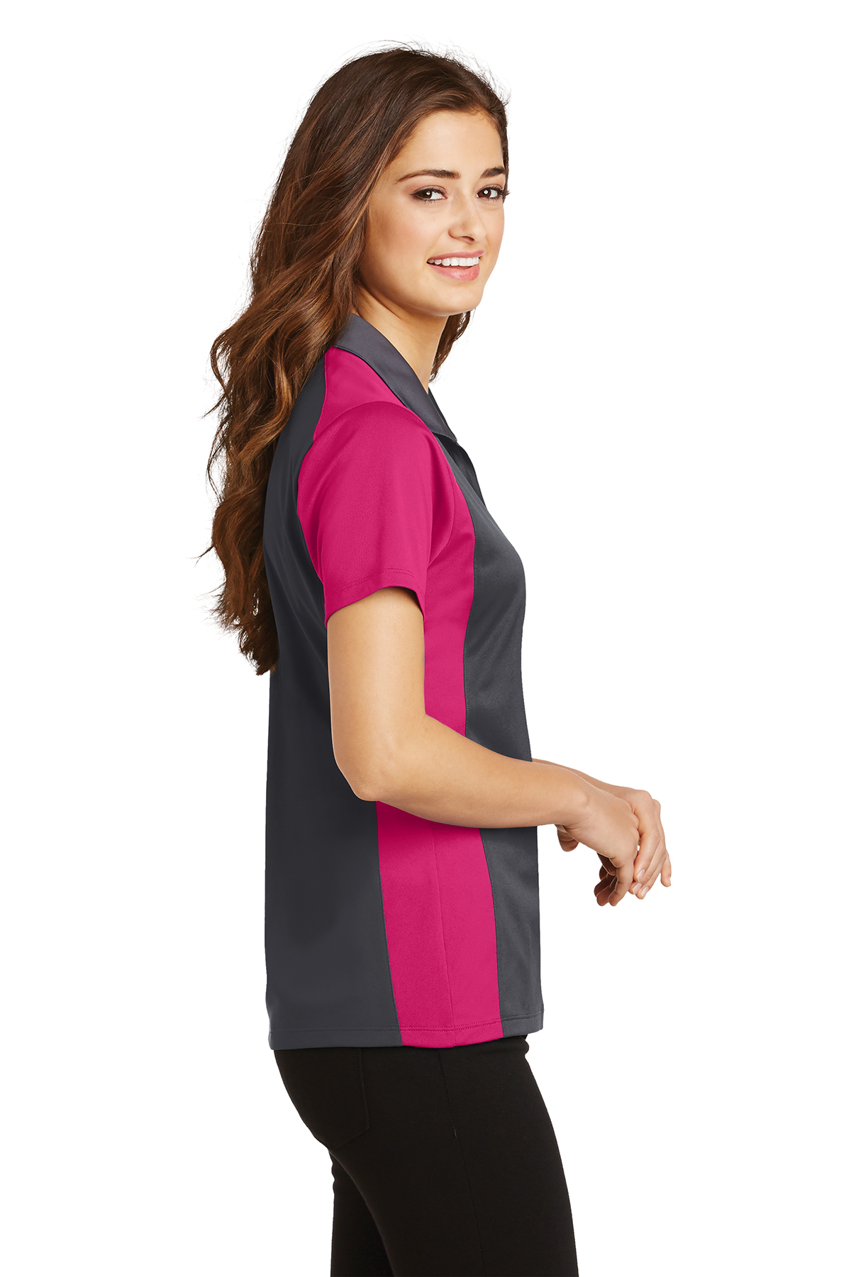 Sport-Tek Ladies Colorblock Micropique Sport-Wick Polo - Image 3