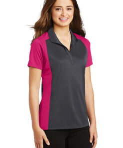 Sport-Tek Ladies Colorblock Micropique Sport-Wick Polo - Image 2