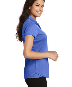 Port Authority Ladies Trace Heather Polo - Image 3