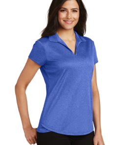 Port Authority Ladies Trace Heather Polo - Image 2