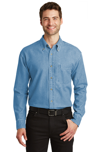Port Authority Tall Long Sleeve Denim Shirt