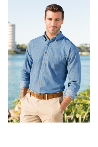 Port Authority Tall Long Sleeve Denim Shirt