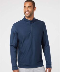 Adidas - Performance Textured Quarter-Zip Pullover - Image 1