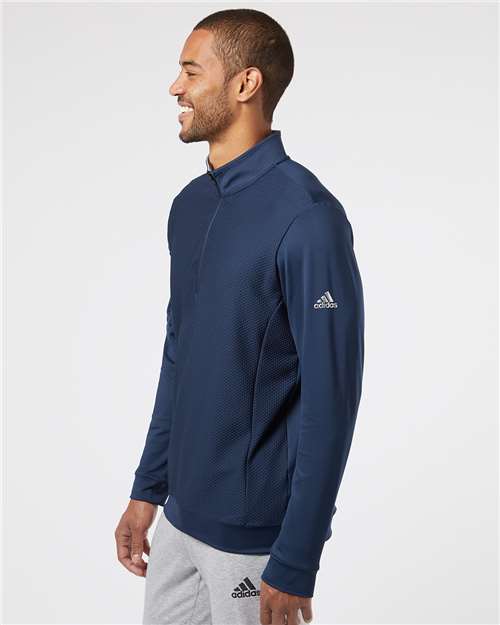 Adidas - Performance Textured Quarter-Zip Pullover