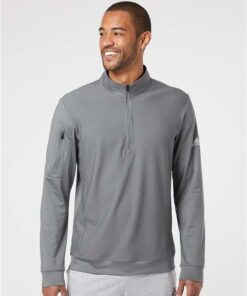 Adidas - Performance Textured Quarter-Zip Pullover - Image 5