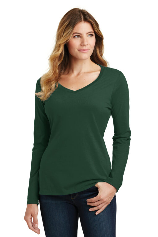 Port & Company Ladies Long Sleeve Fan Favorite V-Neck Tee