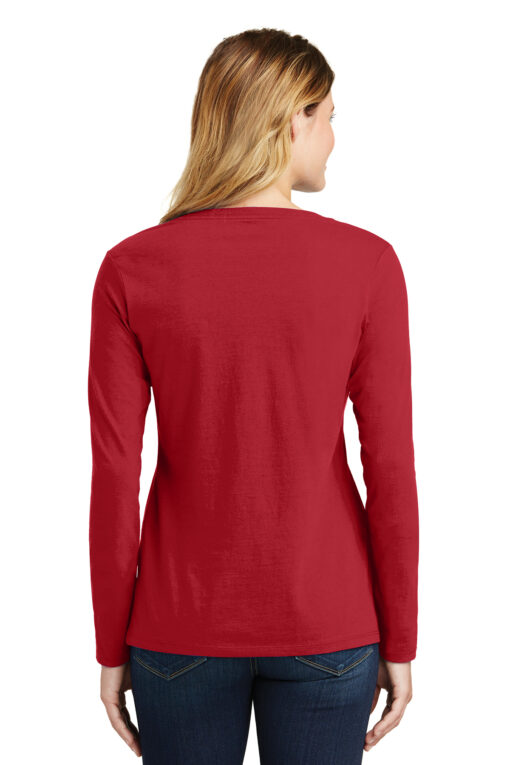 Port & Company Ladies Long Sleeve Fan Favorite V-Neck Tee