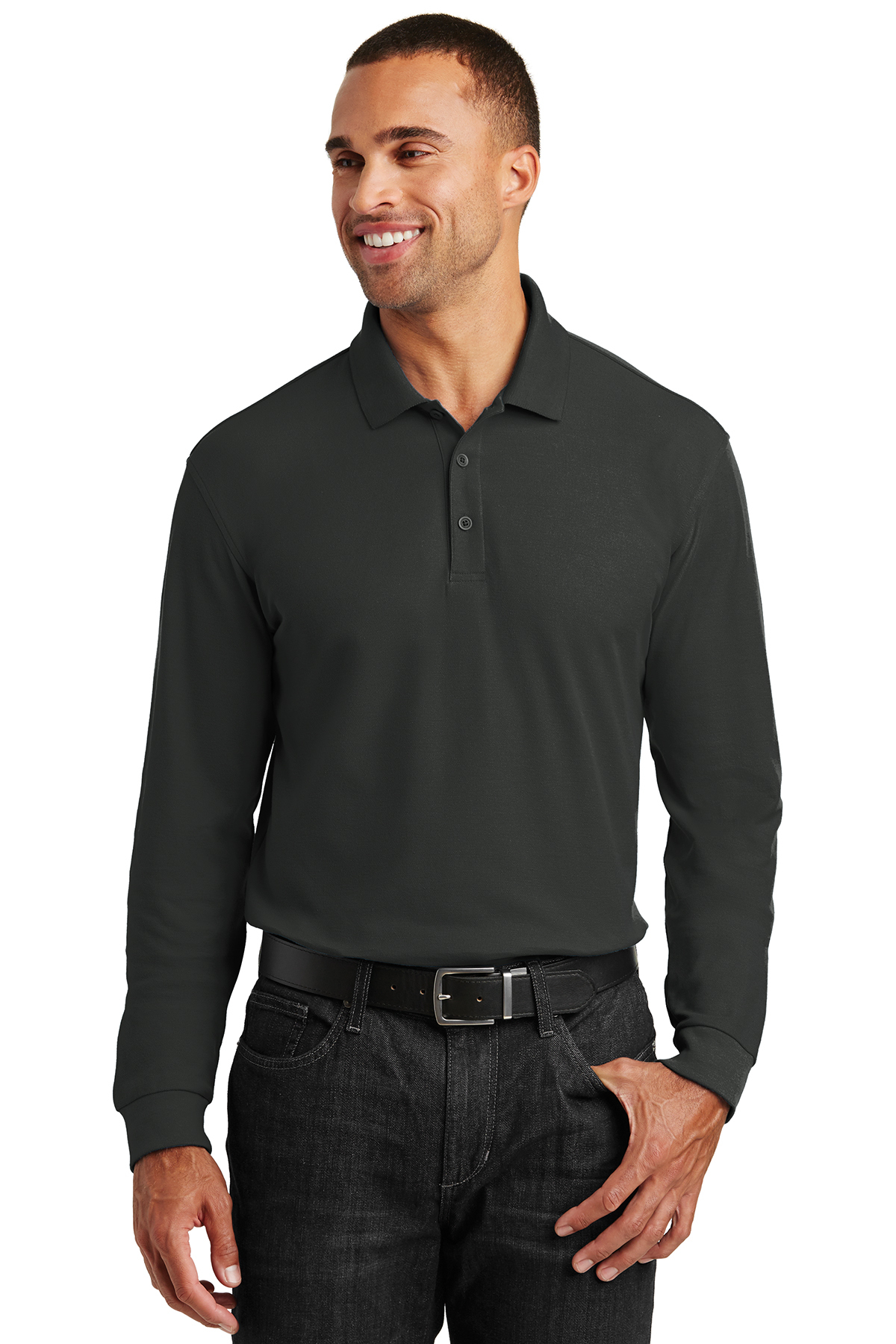 Port Authority Long Sleeve Core Classic Pique Polo - Image 5