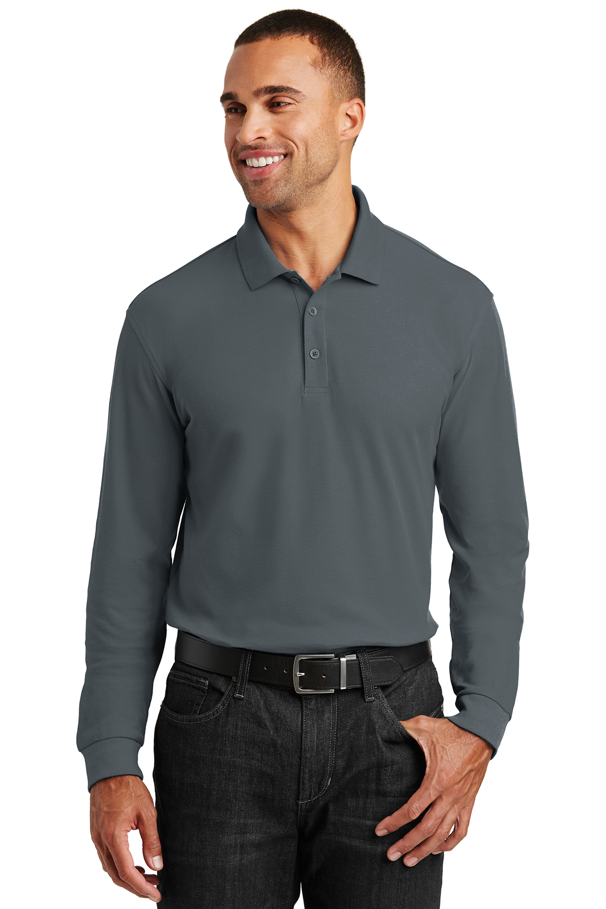 Port Authority Long Sleeve Core Classic Pique Polo - Image 6