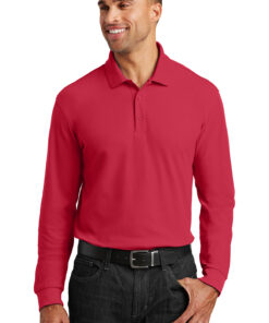 Port Authority Long Sleeve Core Classic Pique Polo - Image 1