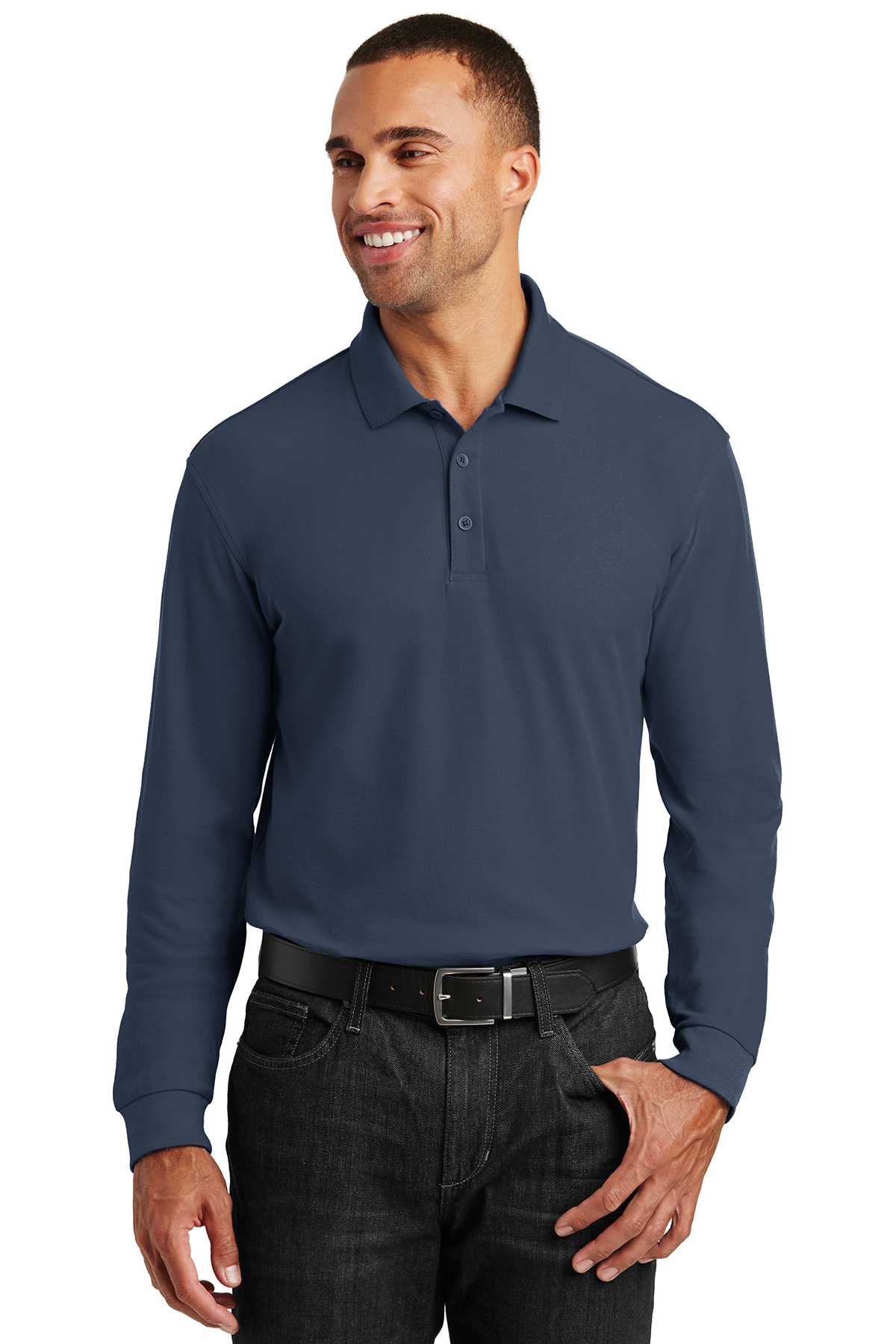 Port Authority Long Sleeve Core Classic Pique Polo - Image 7